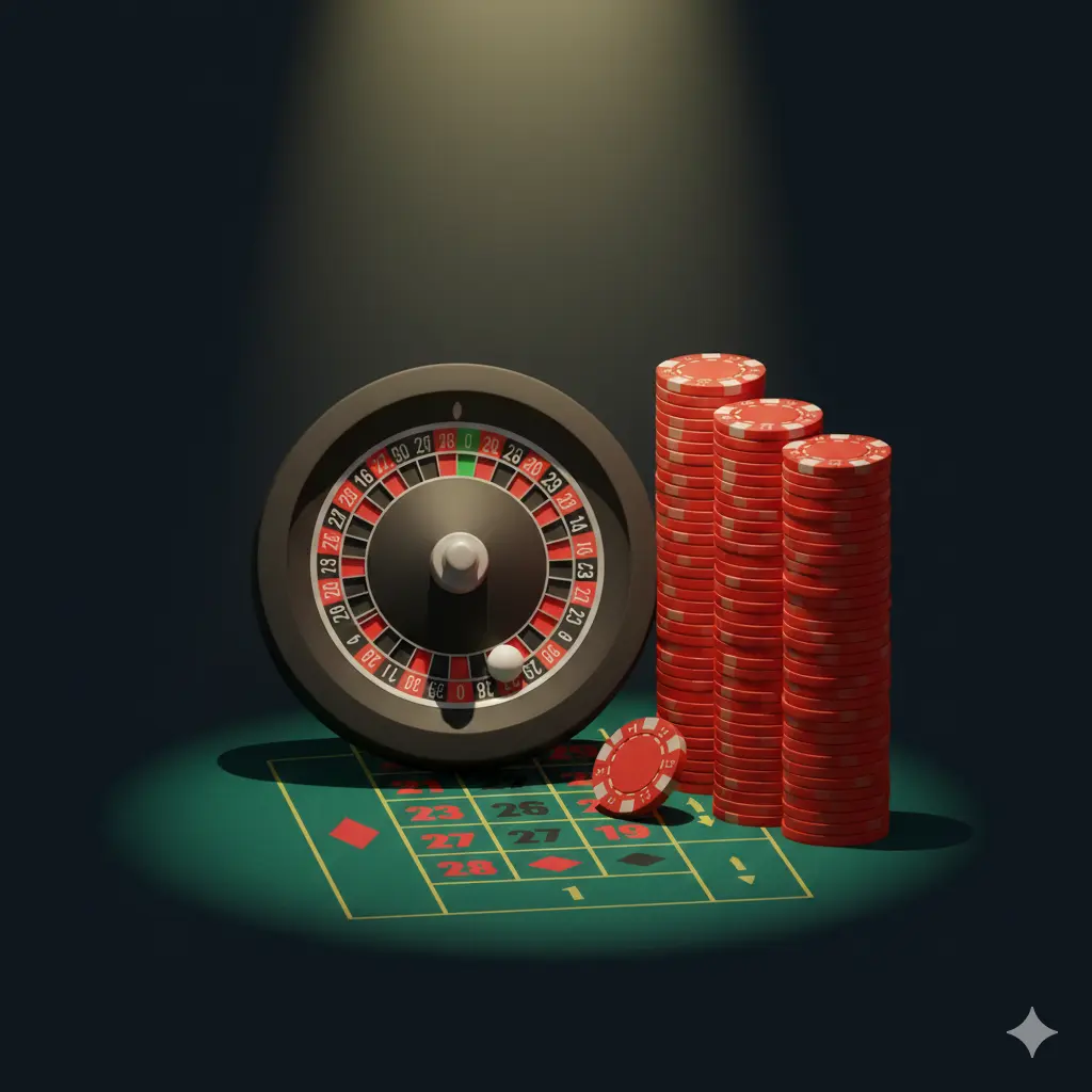 Illustration of a dramatic high-stakes casino moment representing perceived loss.